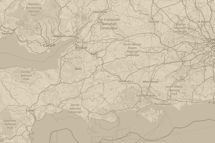 Map of the area around Shotley Gate Ipswich, with the reported position circled