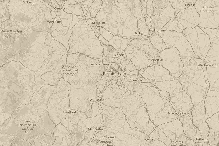 Map of the area around above my house, with the reported position circled