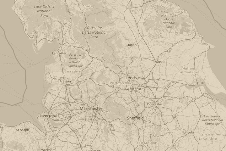 Map of the area around wilsden, with the reported position circled