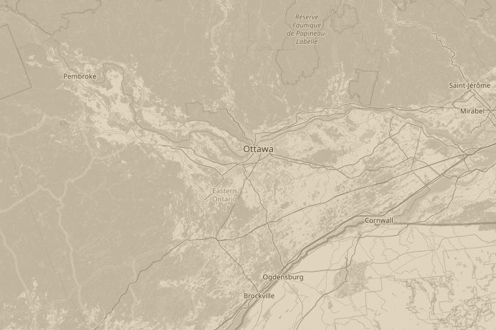 Map of the area around at home, centred on the reported position