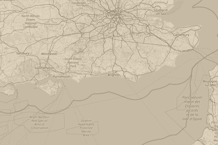 Map of the area around Mile Oak, Brighton, England, centred on the reported position