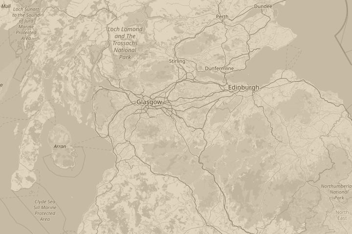 Map of the area around wishaw , southlanarkshire, sco, centred on the reported position