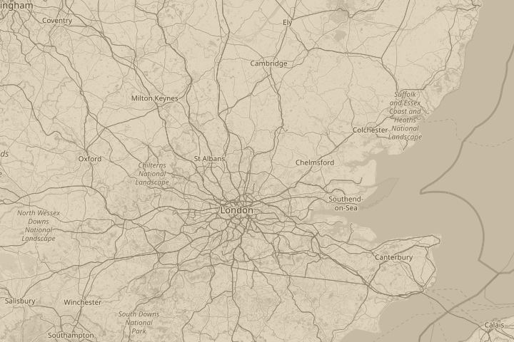 Map of the area around North West over epping Forest, centred on the reported position