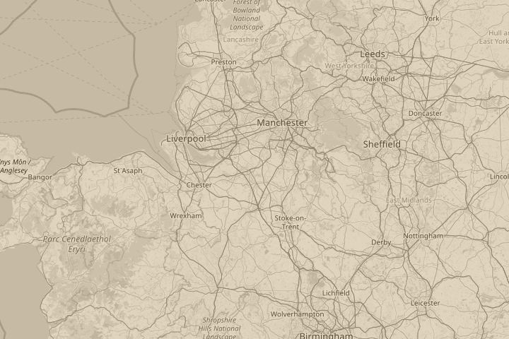 Map of the area around Plumley, Cheshire, centred on the reported position