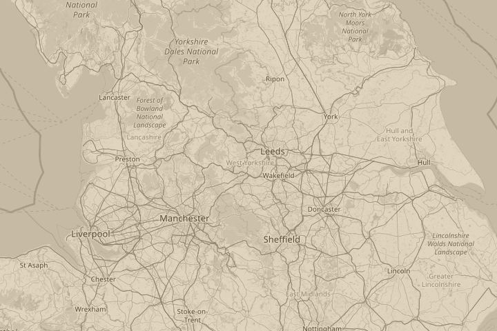 Map of the area around cleckheaton west yorkshire uk, with the reported position circled