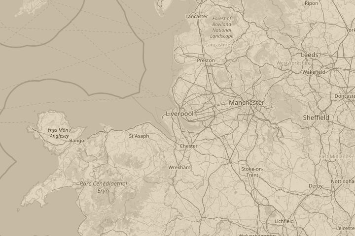 Map of the area around from my back garden, centred on the reported position