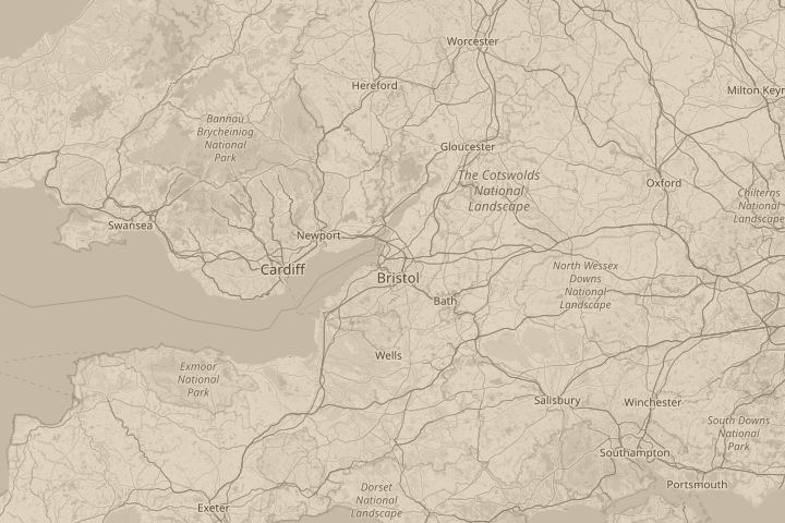 Map of the area around henbury, bristol, england, uk, centred on the reported position