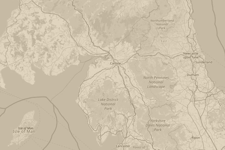 Map of the area around loch etive, centred on the reported position