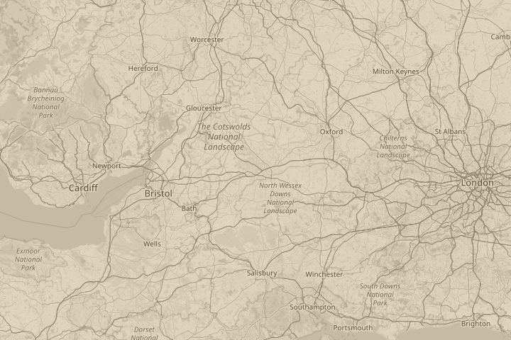 Map of the area around swindon, wilthshire, centred on the reported position