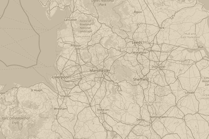 Map of the area around droyslden, centred on the reported position