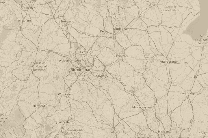 Map of the area around in the sky over bedworth cv12, centred on the reported position