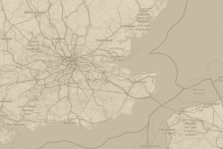 Map of the area around rainham-kent, centred on the reported position