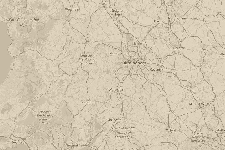 Map of the area around in my bedroom window, centred on the reported position