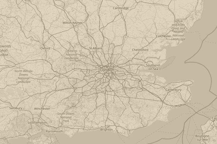 Map of the area around out side my bed room window, centred on the reported position