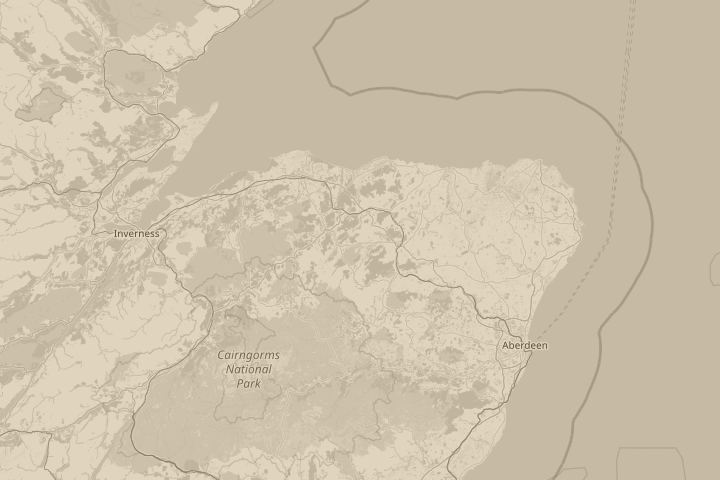 Map of the area around a920 Dufftown-Huntly, centred on the reported position