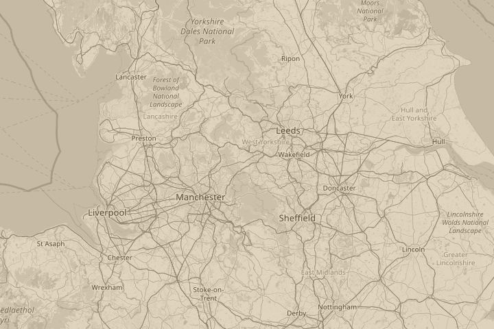 Map of the area around above my house, centred on the reported position
