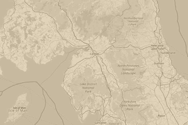 Map of the area around Liverpool/UK, centred on the reported position