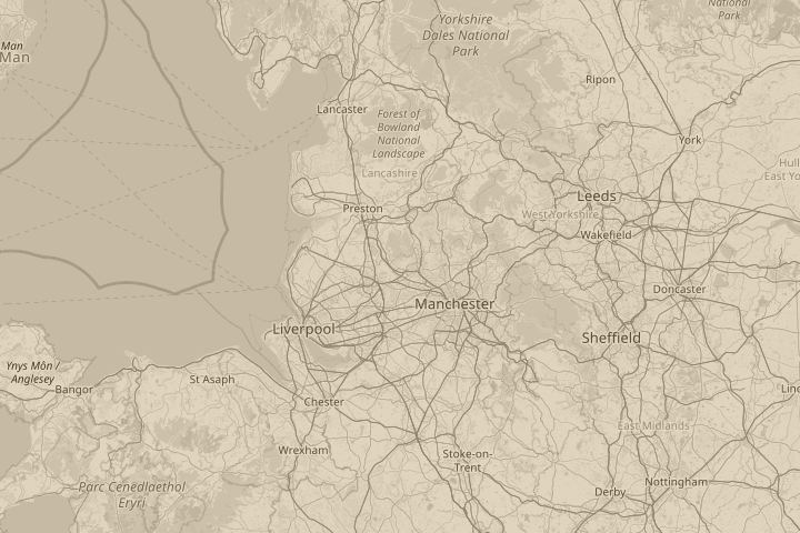 Map of the area around in sky, centred on the reported position