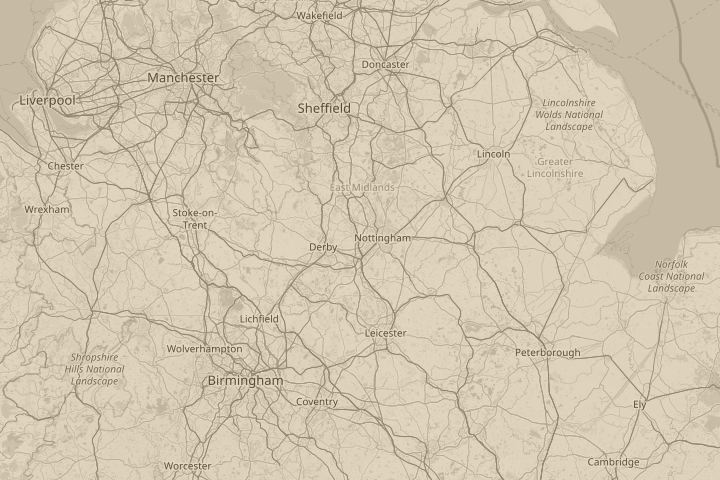 Map of the area around ng9 8gw, centred on the reported position