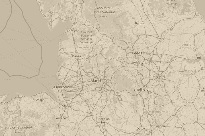 Map of the area around south east direction, centred on the reported position