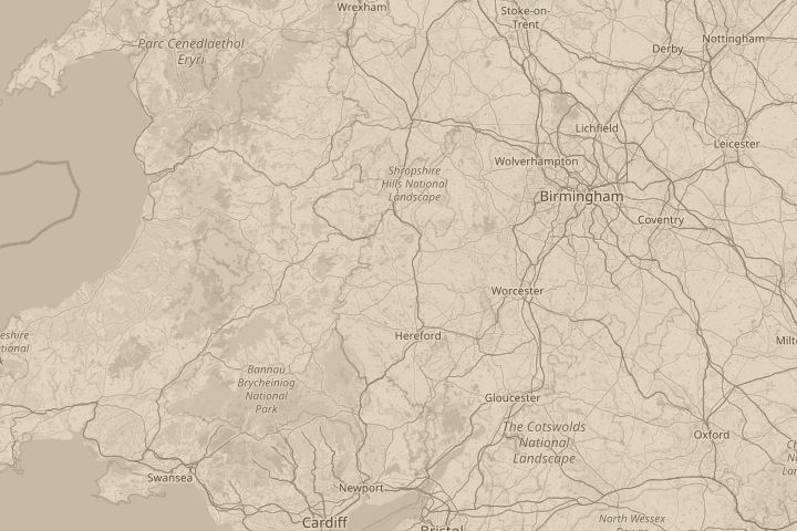 Map of the area around County Durham, centred on the reported position