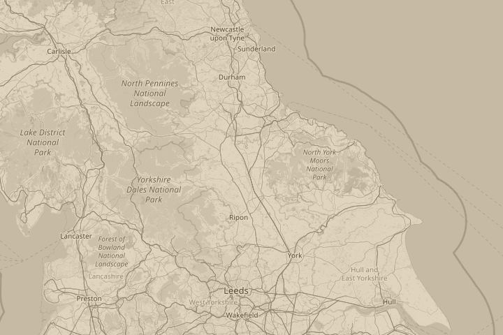 Map of the area around Brompton, Northallerton, N Yor, centred on the reported position