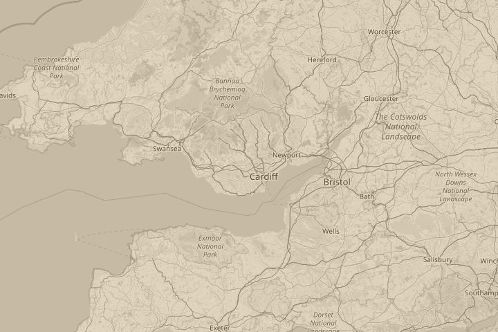 Map of the area around bedroom window, centred on the reported position