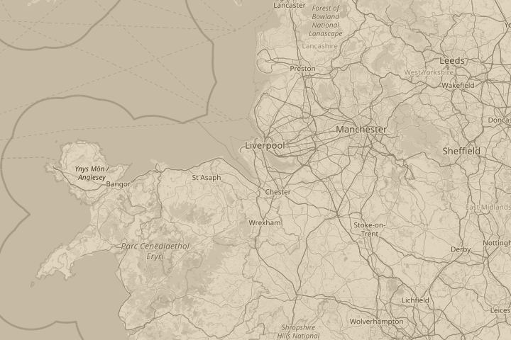 Map of the area around neston,wirral,uk, centred on the reported position