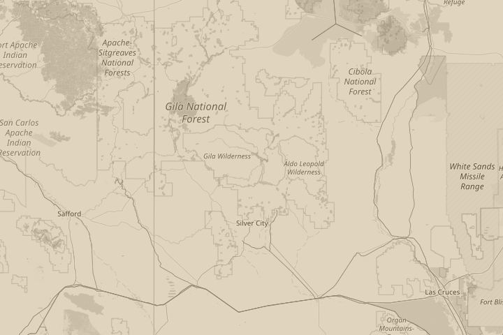 Map of the area around south west side of Tucson ariz, centred on the reported position