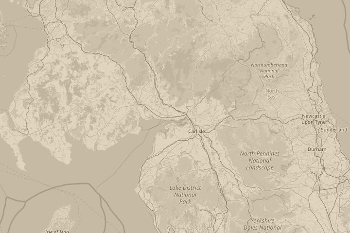 Map of the area around eastriggs-scotland, centred on the reported position