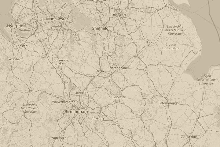 Map of the area around Long Eaton, centred on the reported position