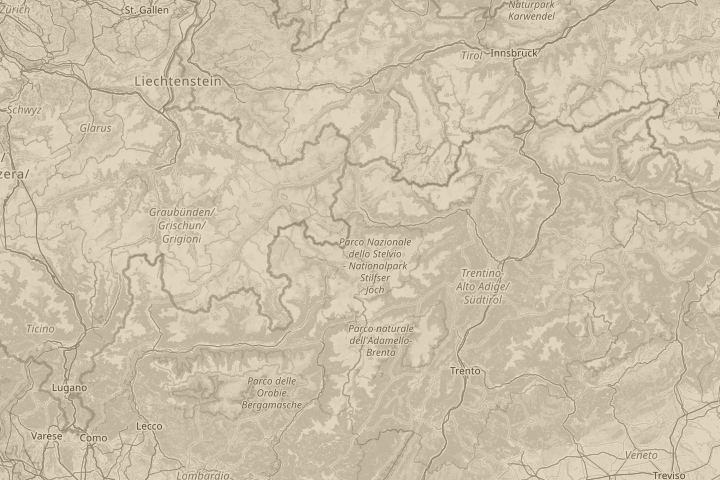Map of the area around Vienna Austria, centred on the reported position
