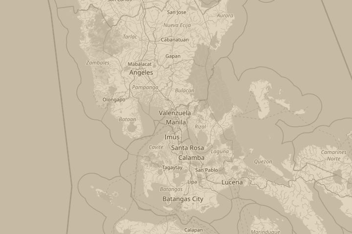 Map of the area around Novaliches Quezon, City, centred on the reported position