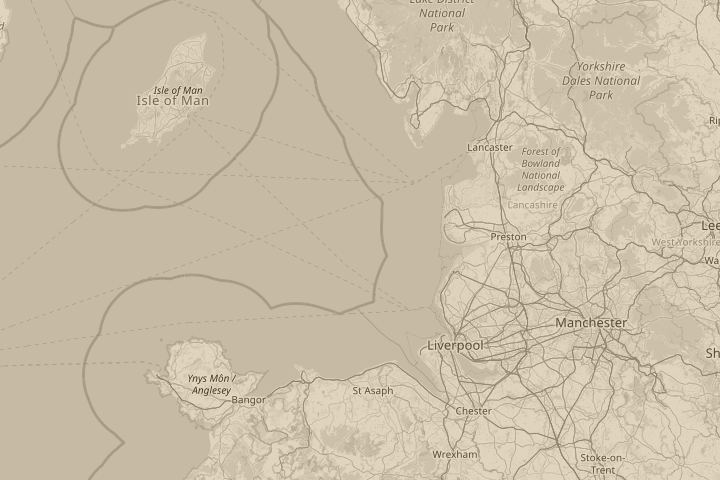 Map of the area around Flintshire, centred on the reported position