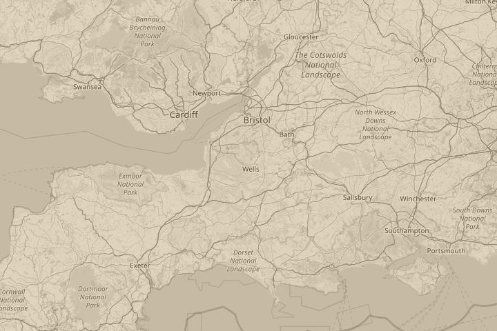 Map of the area around nr wells somerset, centred on the reported position