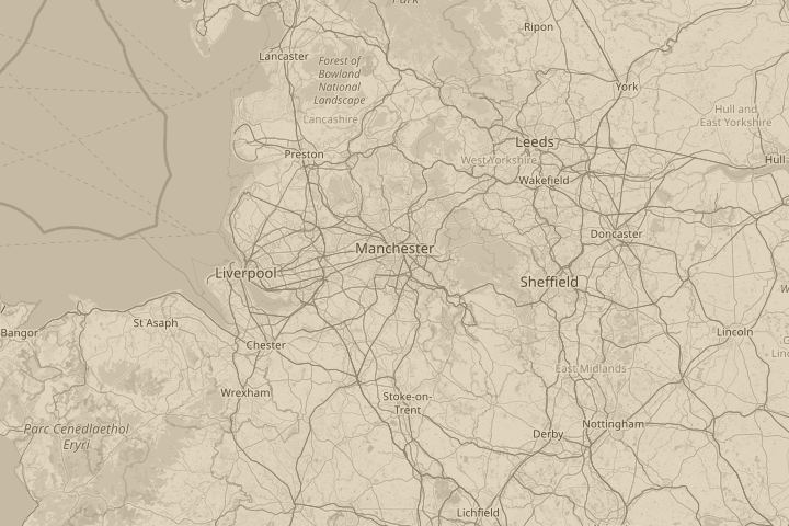 Map of the area around WITHINGTON, centred on the reported position