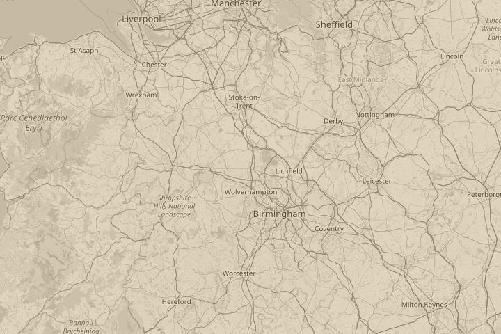 Map of the area around Outside my office window, centred on the reported position