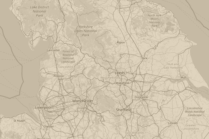 Map of the area around over cottingley west yorkshire, centred on the reported position