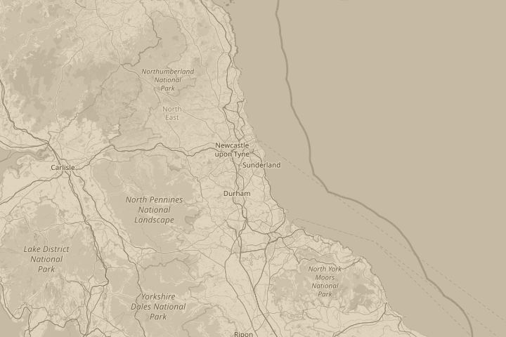 Map of the area around in the sky, centred on the reported position