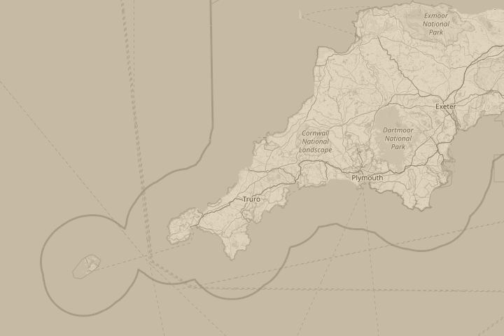 Map of the area around over newquay cornwall, centred on the reported position