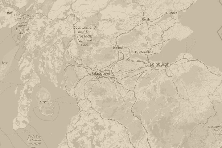 Map of the area around coatbridge north lanarshire, centred on the reported position