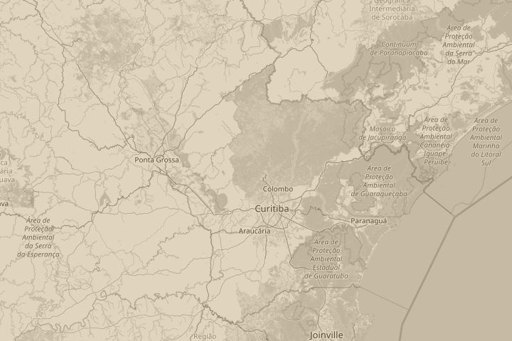 Map of the area around 30 mins from Sao Paulo on 747, centred on the reported position