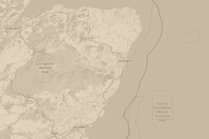 Map of the area around Northern sky, Aberdeenshire, centred on the reported position