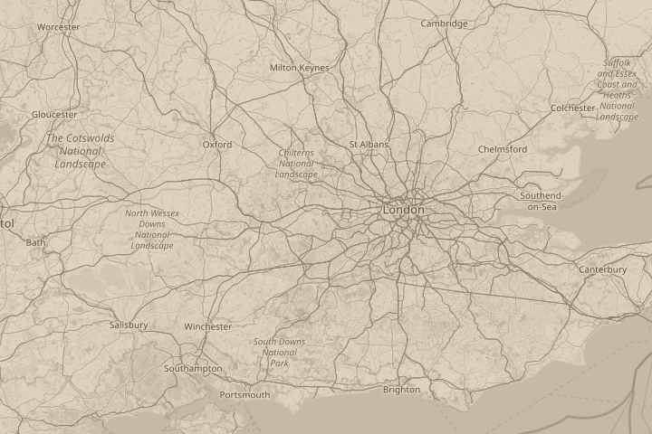 Map of the area around Windsor, centred on the reported position