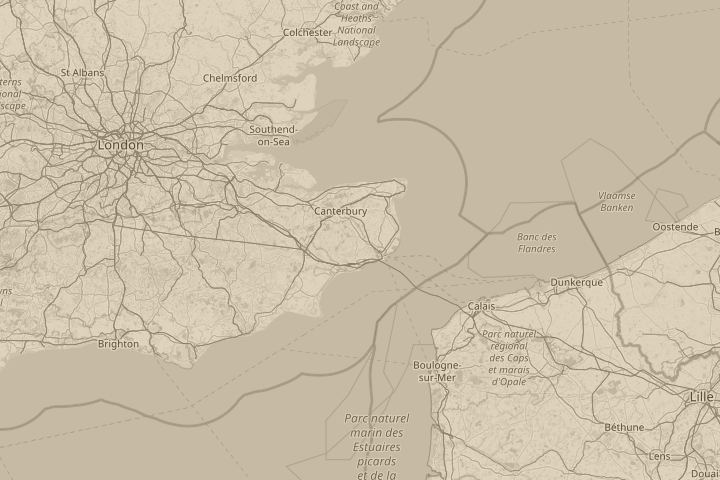 Map of the area around Tesco's, centred on the reported position