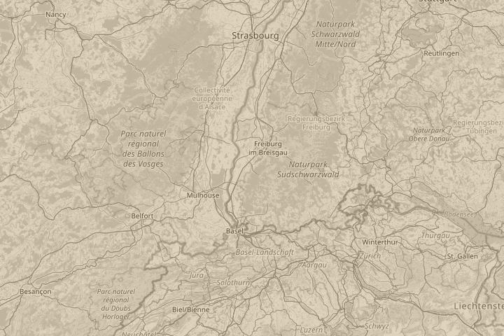Map of the area around staufen germany, centred on the reported position