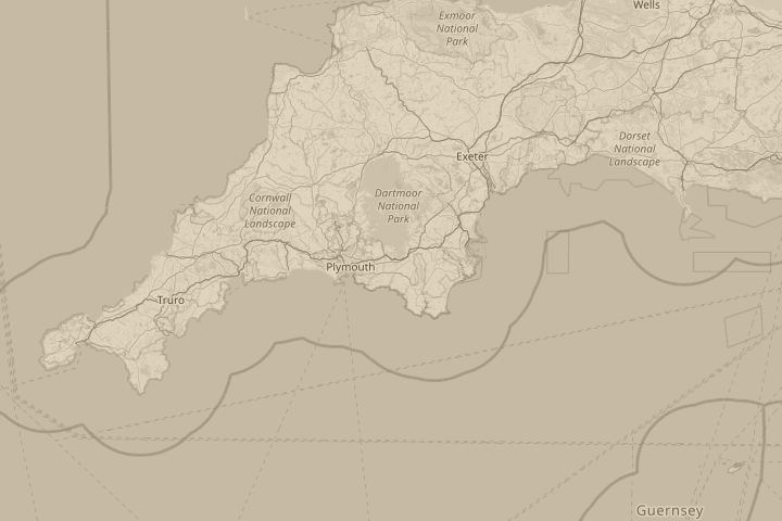 Map of the area around from the park, centred on the reported position