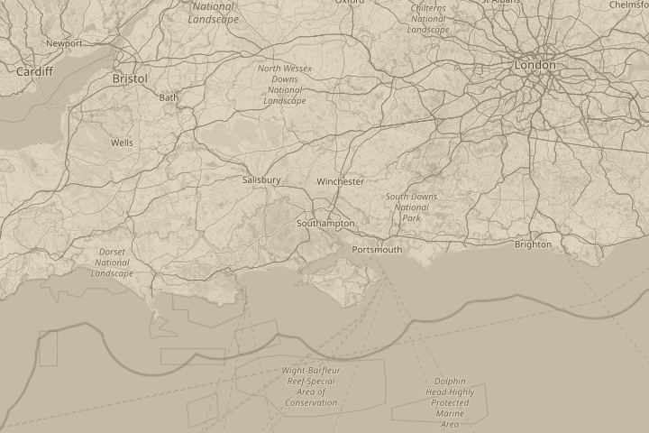 Map of the area around southampton common, centred on the reported position