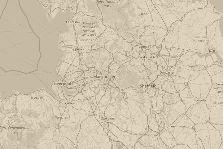 Map of the area around Droylsden, Manchester, centred on the reported position