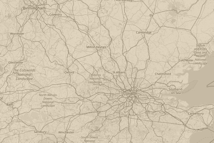 Map of the area around berkhamsted, centred on the reported position